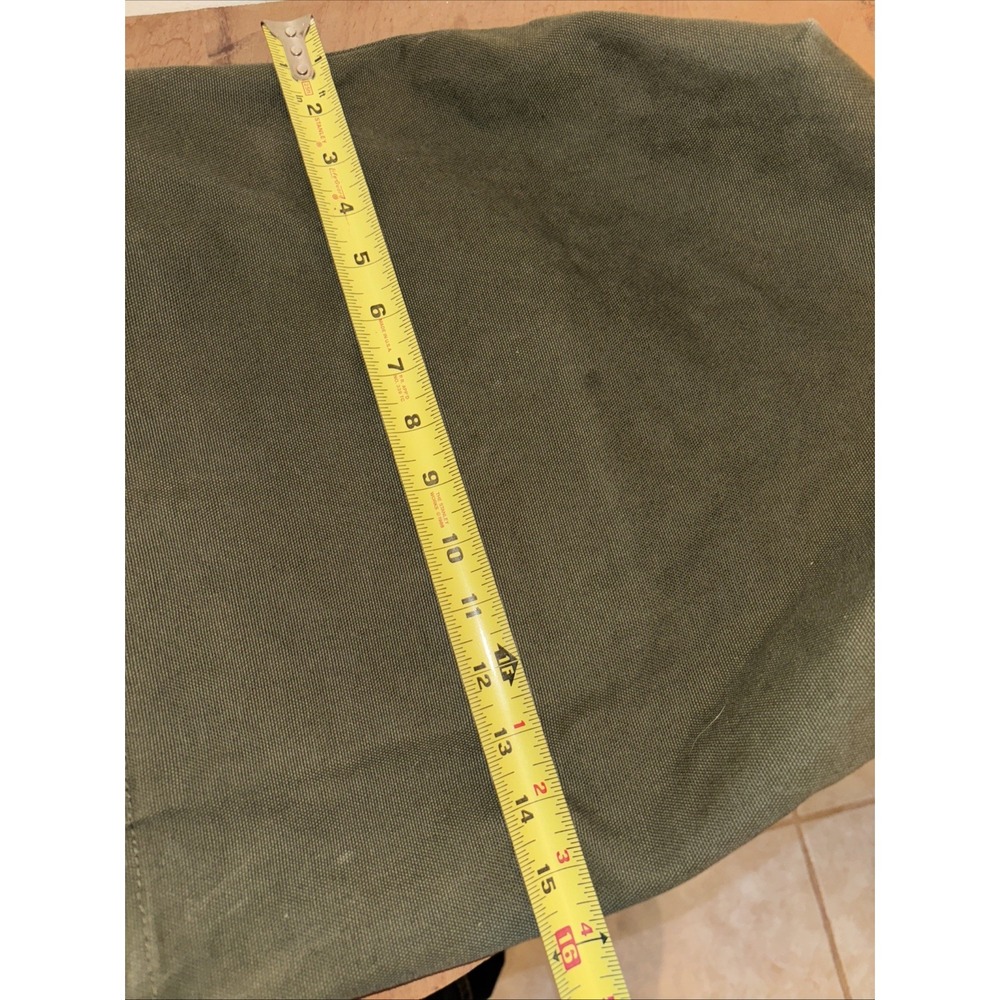 Baggu Bag Olive Green Canvas Tote Medium 17x15 Travel Crossbody Everyday Tote - Picture 3 of 6
